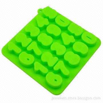 Silicone number ice cube mold